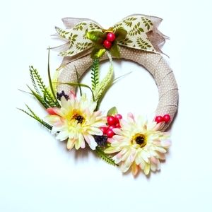 SPRING/ SUMMERTIME Sunflower Begginings Wreath (Petite Size)